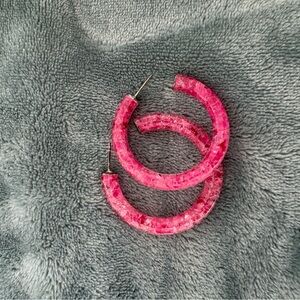 Kendra Scott hot pink hoops